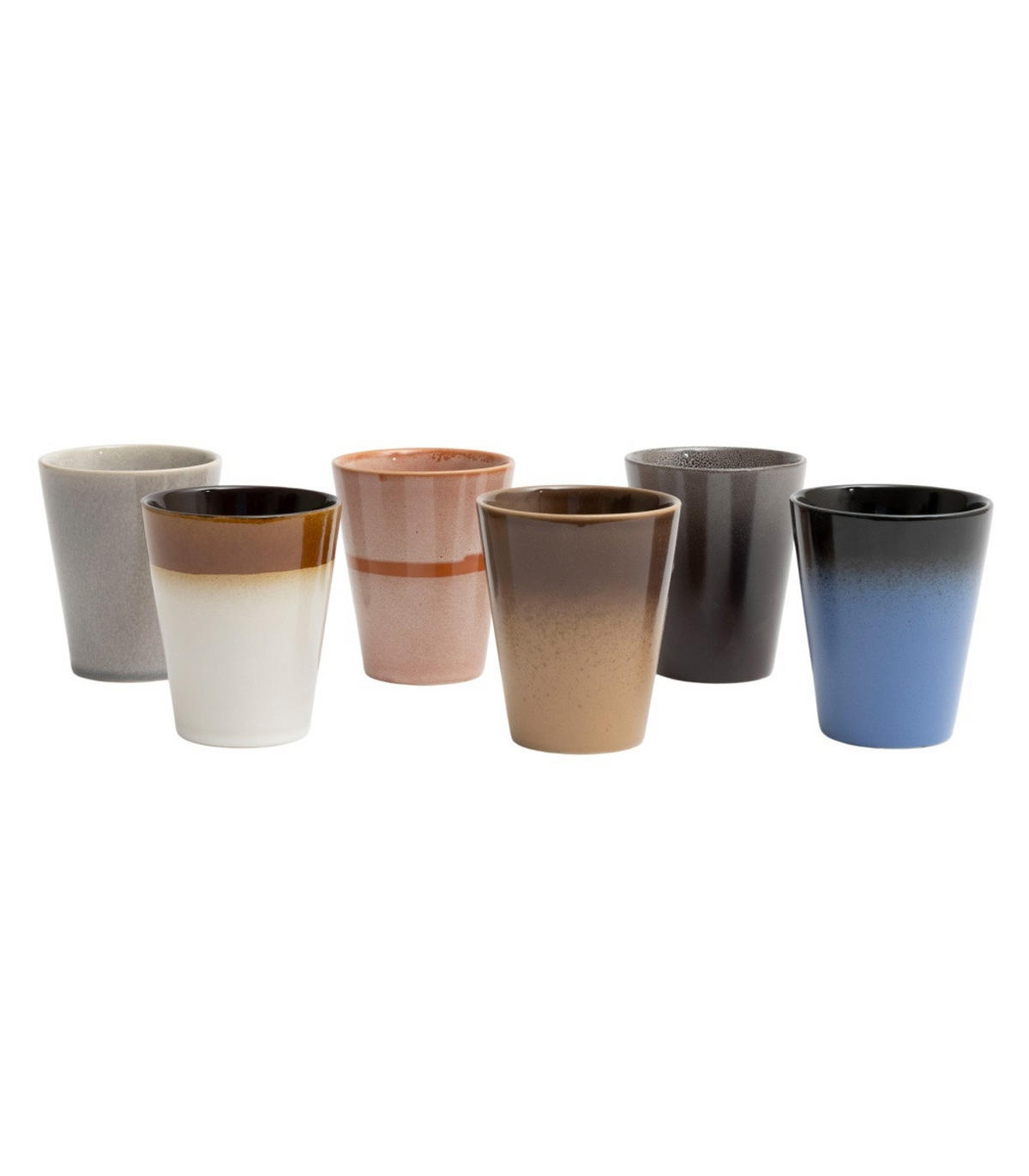 TASSE Kaffeen Kaffeebecher Earth 310 ml - 6 Stück - Multicolor, Keramik (0.31L) - Studio Tavola