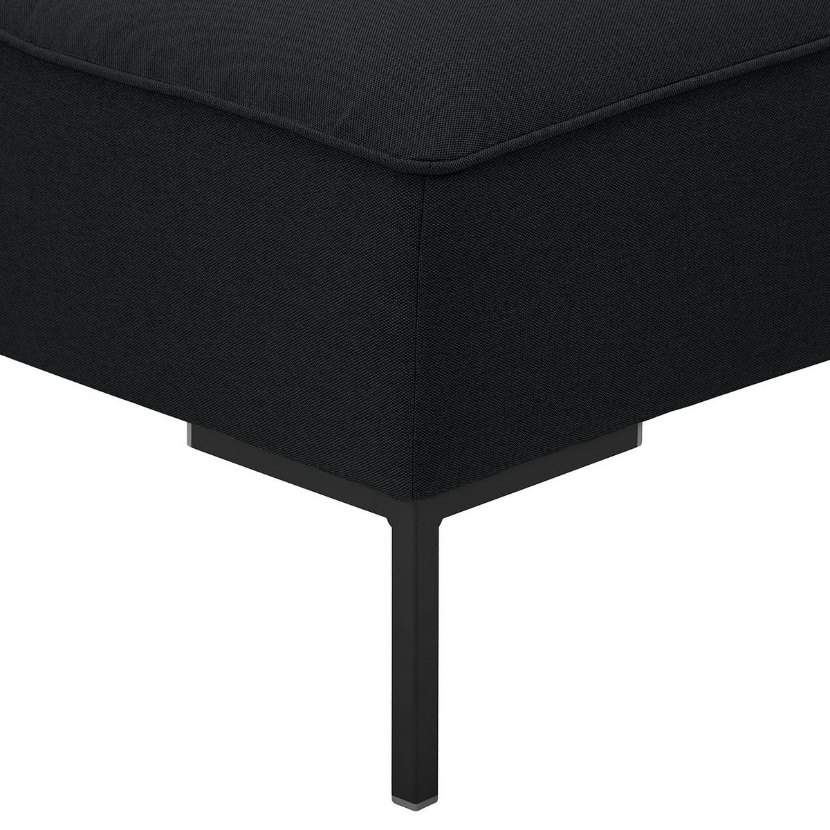 POLSTERHOCKER - Webstoff - Anthrazit/Schwarz, Textil (102/43/93cm) - home24