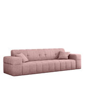 SOFA 3 Sitzer NIMES Stoff Perfect Harmony Rosa - Rosa, Holz (245/82/92cm) - Kaiser Möbel