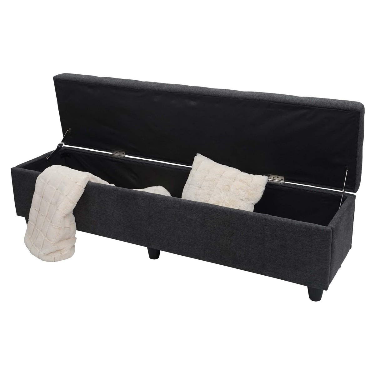 AUFBEWAHRUNGS-TRUHE XXL Anthrazit - Anthrazit, Textil (180/45/45cm) - MCW