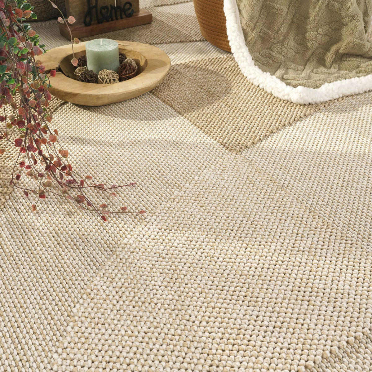 OUTDOORTEPPICH Boho Creme 120 x 160 cm - Creme, Kunststoff (120/160cm) - TT Home
