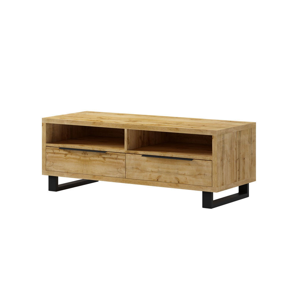 LOWBOARD Halle Wotan Eiche 124 / 50 / 50 cm - Braun, Holz/Holzwerkstoff (124/50/50cm) - Feldmann-Wohnen