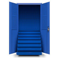WERKZEUGSCHRANK mit Schubladen TOM 185x92x50cm Blau - Blau, Metall (92/185/50cm) - DELUKE