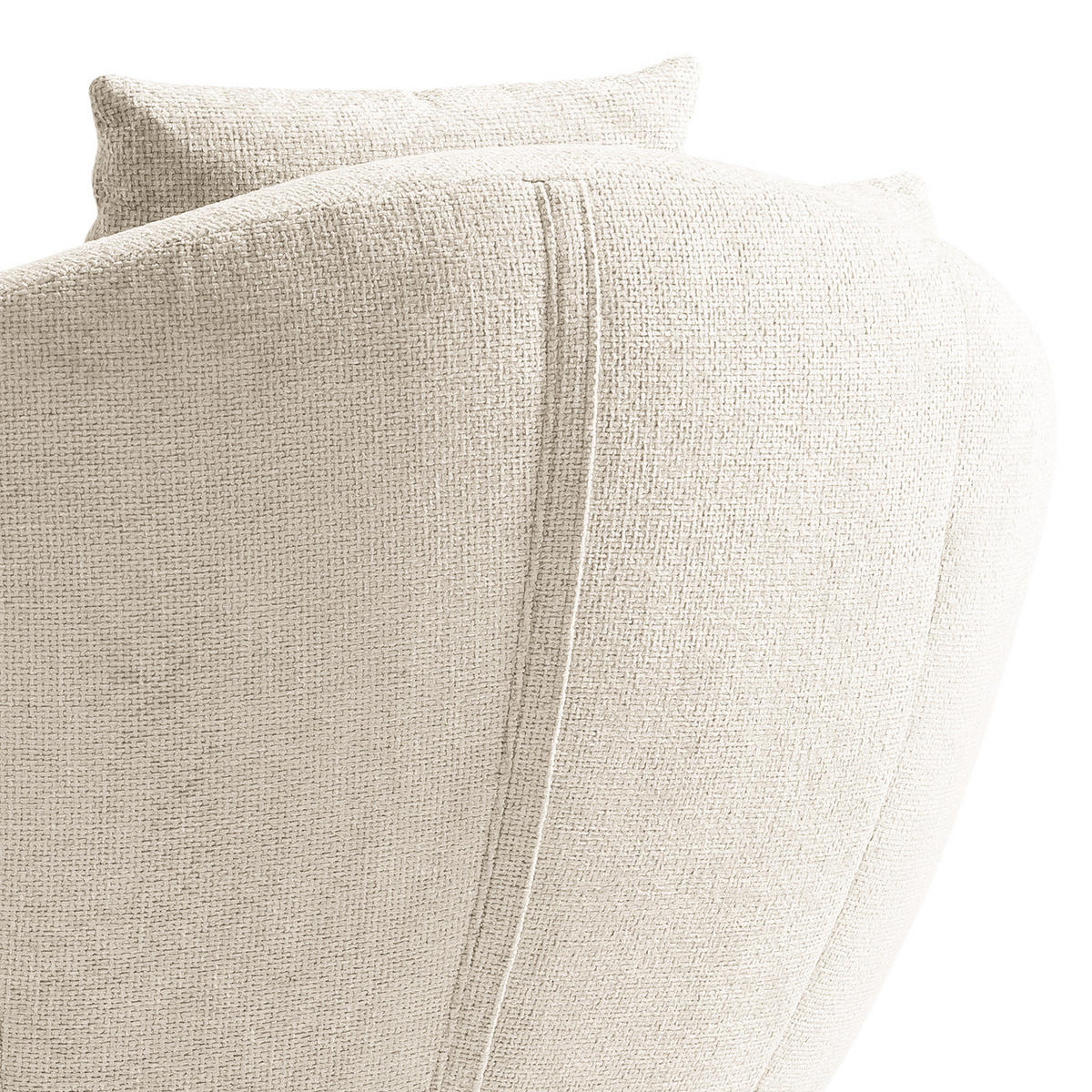 DREHSESSEL - Webstoff - Beige/Schwarz, Textil/Metall (133/80/112cm) - home24