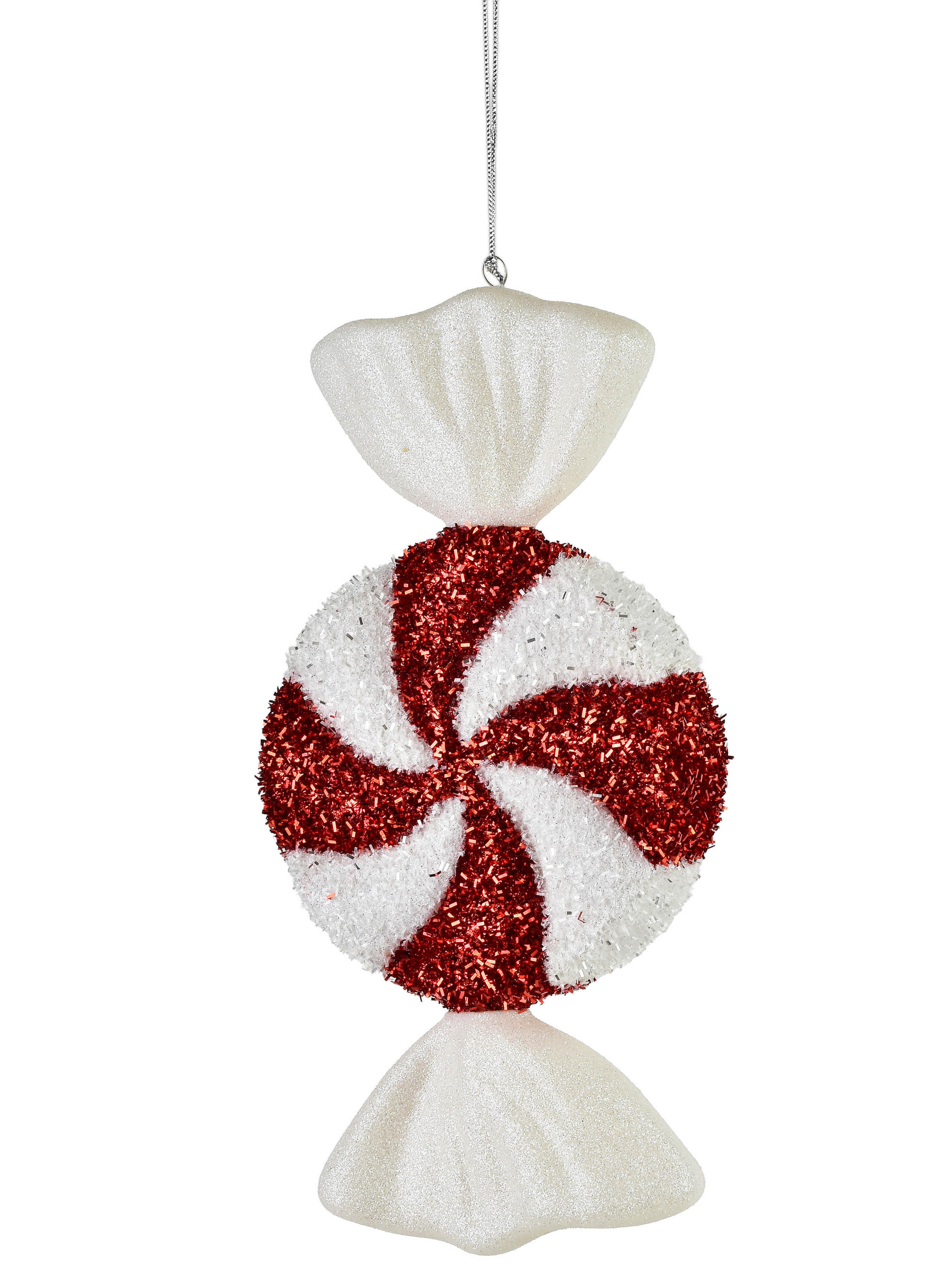 CHRISTBAUMANHÄNGER Santa Lila Weiß 15x6x32 cm Kunststoff - Weiß, Kunststoff (6/32/15cm) - Mondex