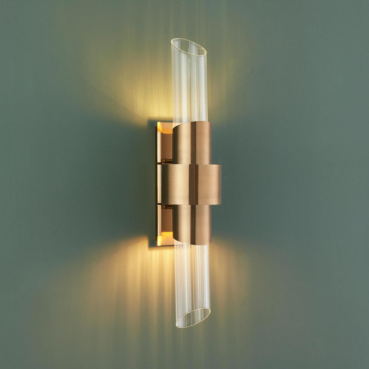 WANDLEUCHTE Denia, Gold / Messing, 75cm - Goldfarben, Glas (18/75/75cm) - KOSILUM