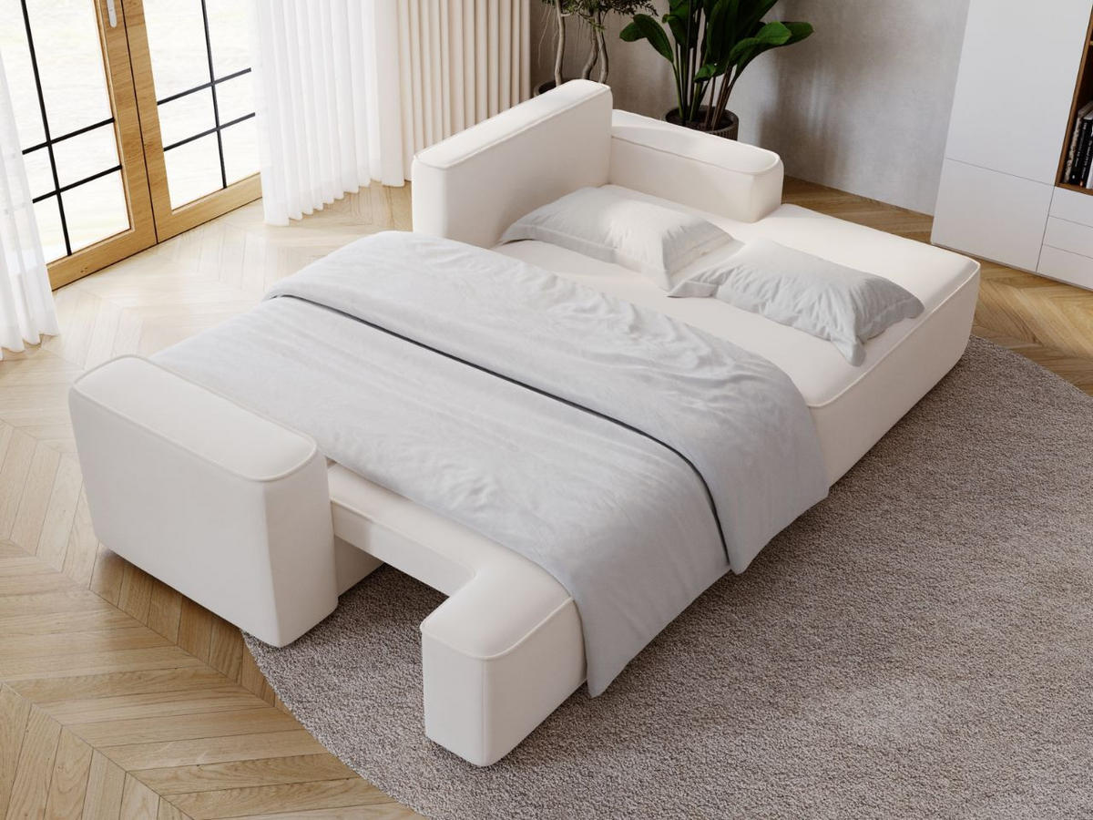 ECKSOFA California Creme Rechts - Creme, Holz/Textil (270/165cm) - Graingold
