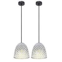 HÄNGELAMPE Metall Grau Marmoroptik 2er Set - Grau, Metall (20/20/120cm) - Globo Lighting