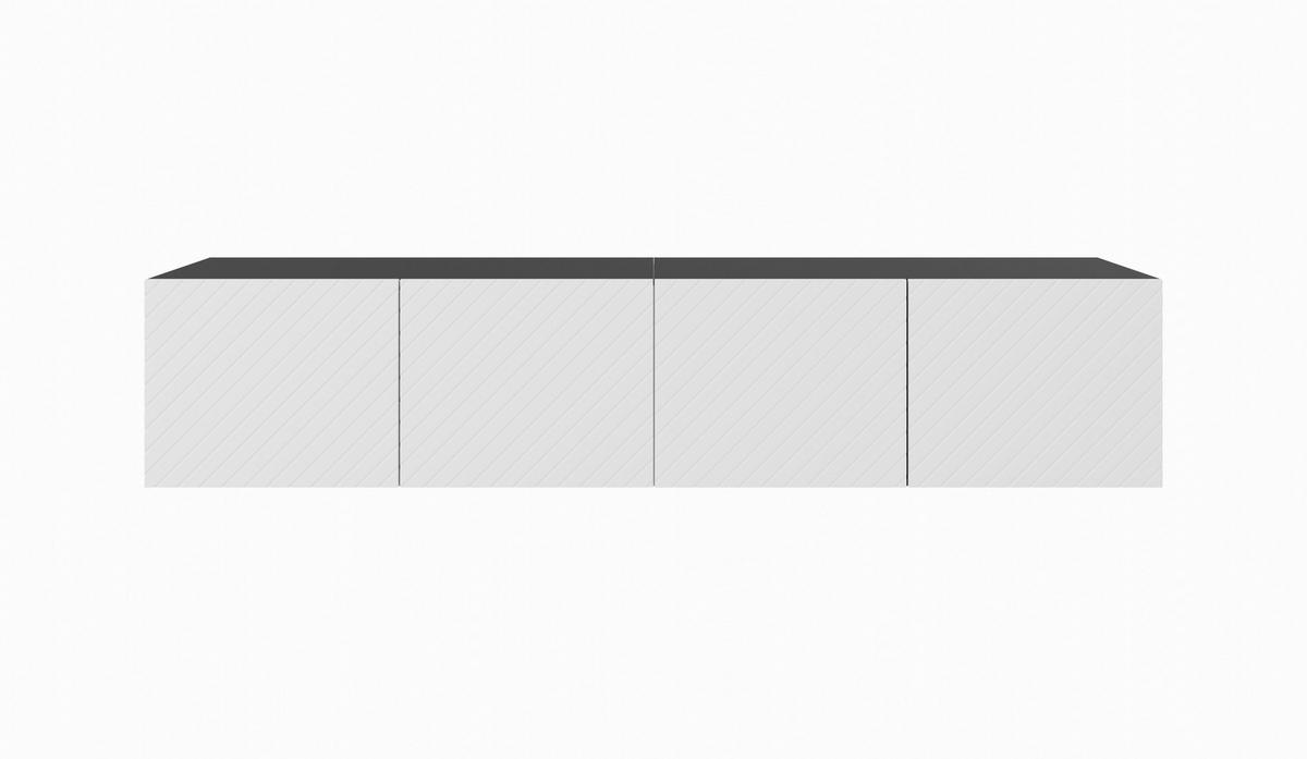 TV-SCHRANK KLER - Schwarz/Weiß, Holzwerkstoff (200/41/40cm) - Meblini