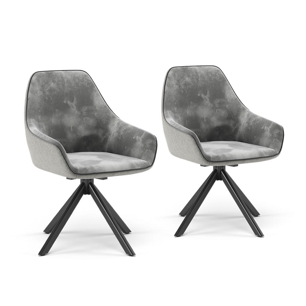 Vicco LOUNGE CHAIR Eleganza Světle šedá Sada 2 kusů
