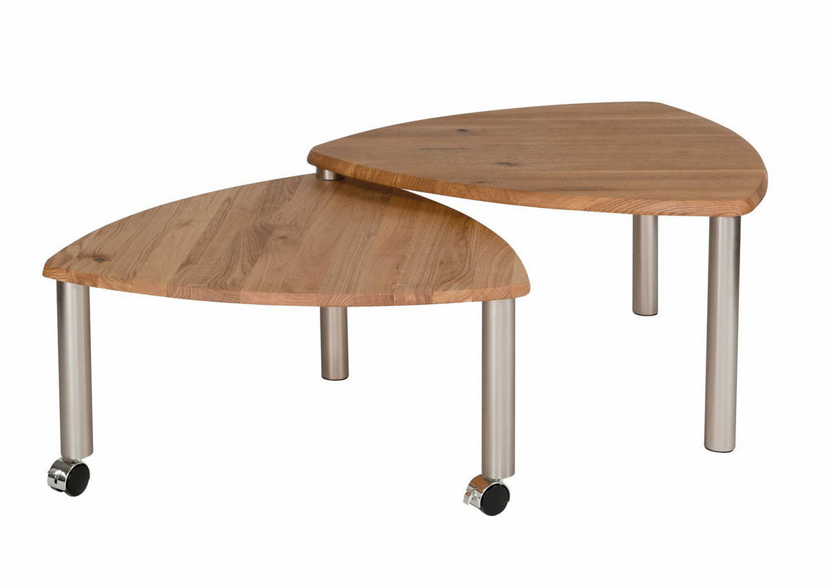 COUCHTISCH Ablage ausdrehbar Clarita 80x43x80 Massivholz Wildeiche - Wildeiche, Holz (80/80/80cm) - 58aufmkessel