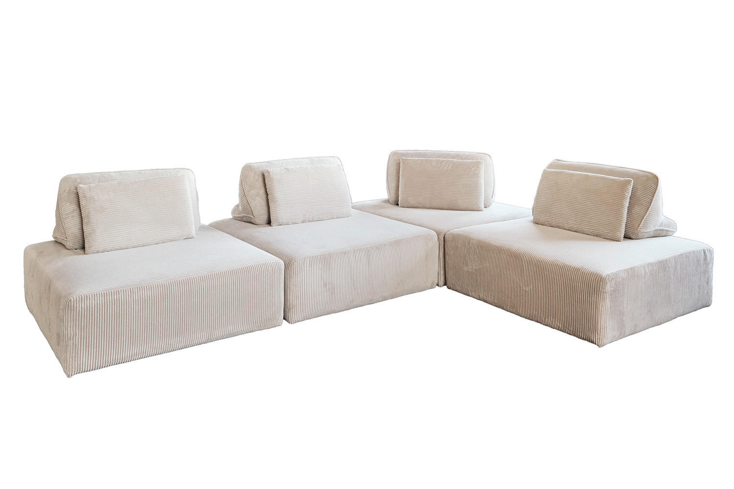 Kawola Modulsofa Creme 333x84x222 cm