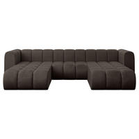 WOHNLANDSCHAFT modulares Sofa Joren-U1 - 319x177x70 cm Braun - Braun, Holzwerkstoff/Textil (319/70/177cm) - ALTDECOR