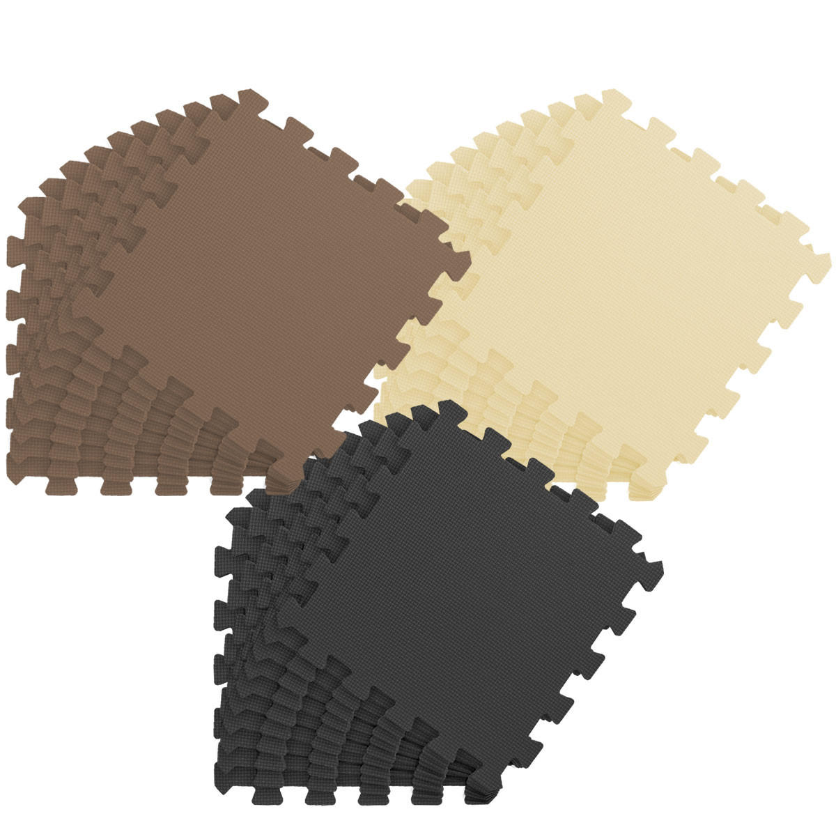 SPIELMATTE ab Null - 270/90 cm Puzzlematte Beige - Multicolor, Kunststoff (30/30cm) - Littletom