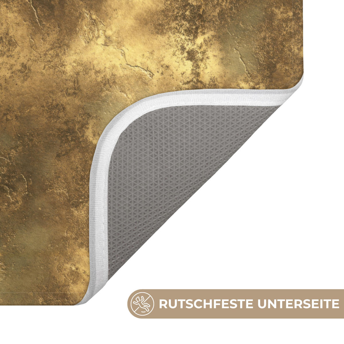 WC-VORLEGER Antik - Metallic-Look - Gold WC Teppich 40x60 cm - Goldfarben, Kunststoff/Textil (40/1cm) - OnlyWow