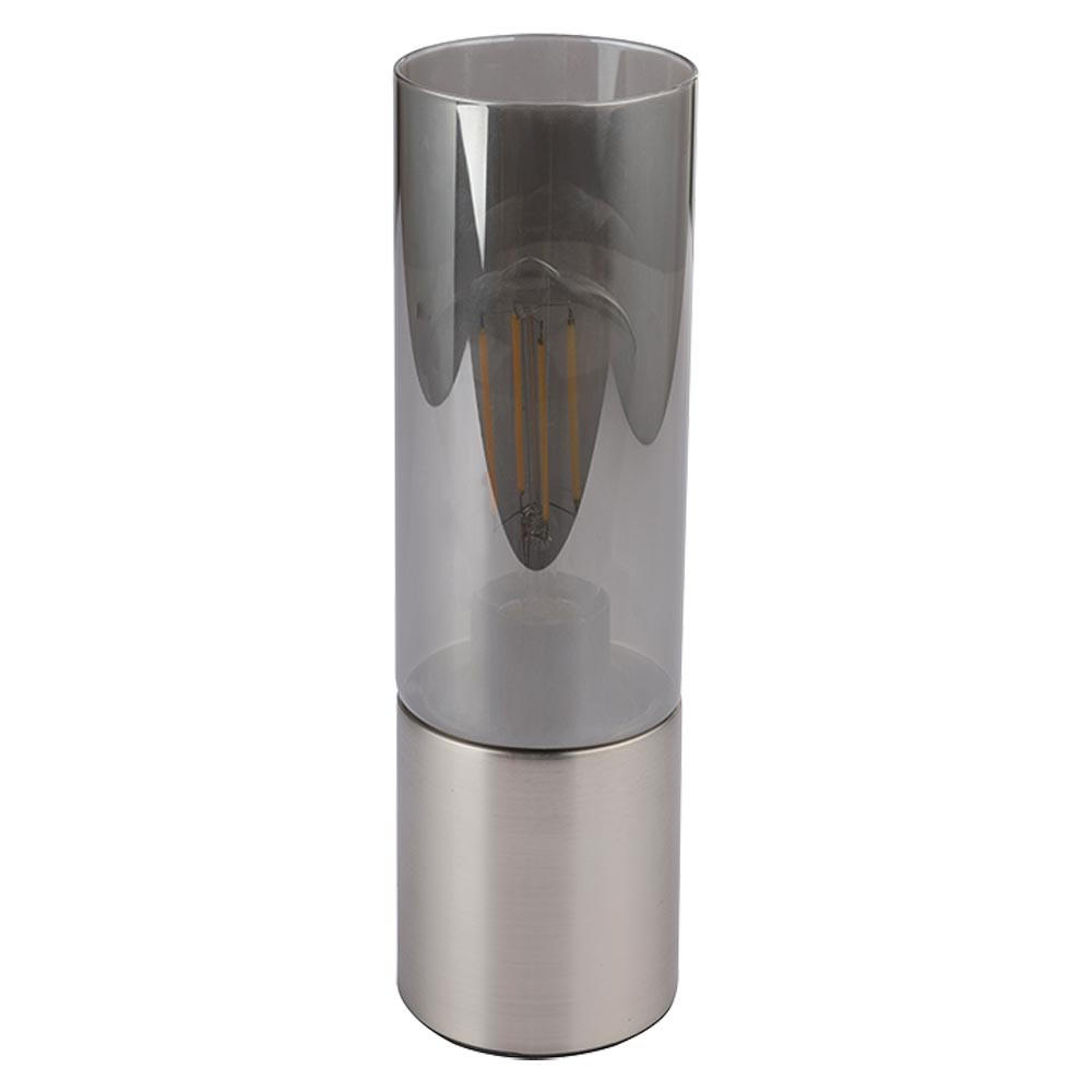 LED TISCHLEUCHTE Metall Silber ANNIKA - Silberfarben, Glas (9/9/30cm) - Globo Lighting