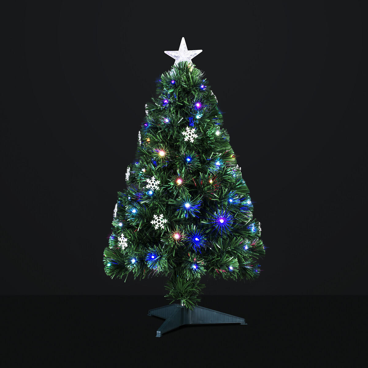 WEIHNACHTSBAUM mit Beleuchtung und Stern 50/50/90 cm - Grün, Kunststoff (50/90cm) - Fééric Lights and Christmas
