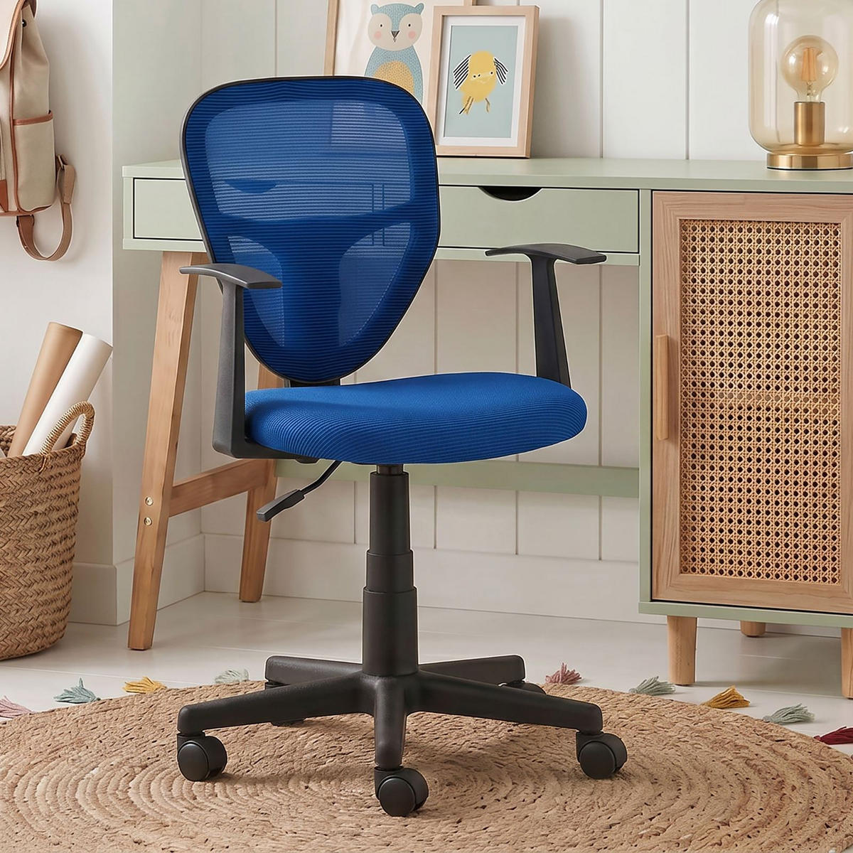 KINDERDREHSTUHL STUDIO blau - Blau, Textil (53/92/52cm) - IDIMEX