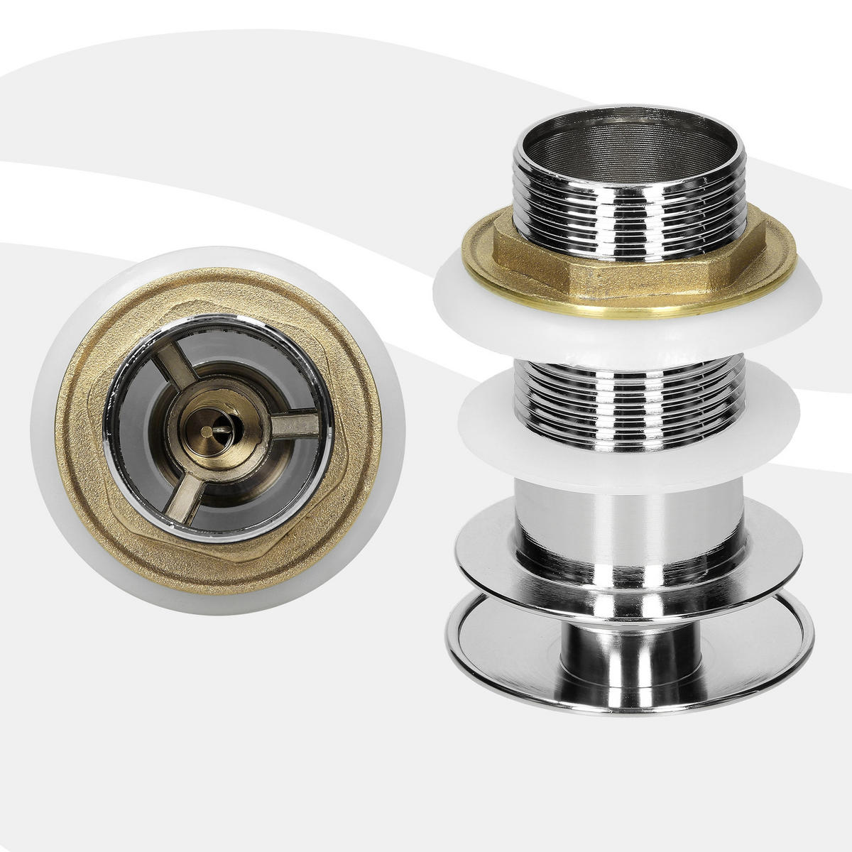 WASCHBECKEN Schwarz 41x33,5x14,5 cm mit Ablaufgarnitur Silber - Schwarz, Keramik (33.5/14.5/41cm) - LuxeBath