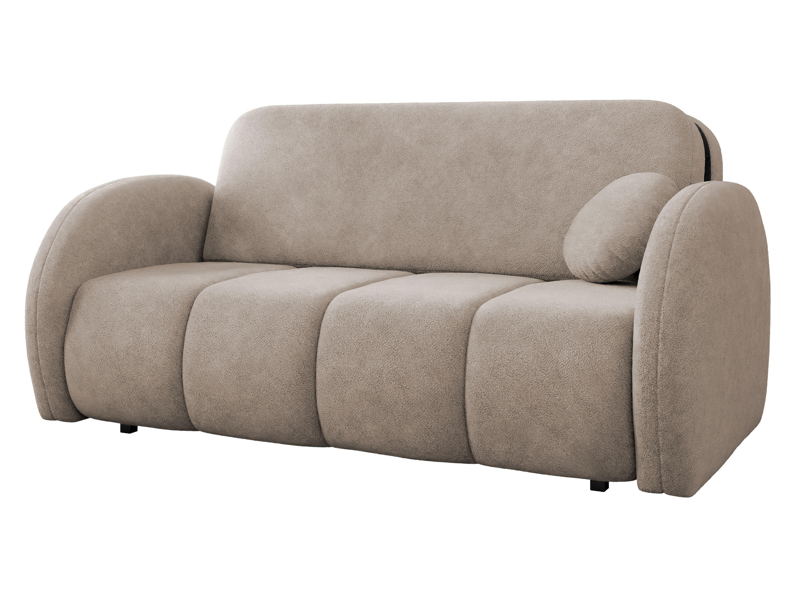 SCHLAFSOFA Viva Comfy IV - Schwarz/Naturfarben, Holz/Textil (172/85/103cm) - MIRJAN24