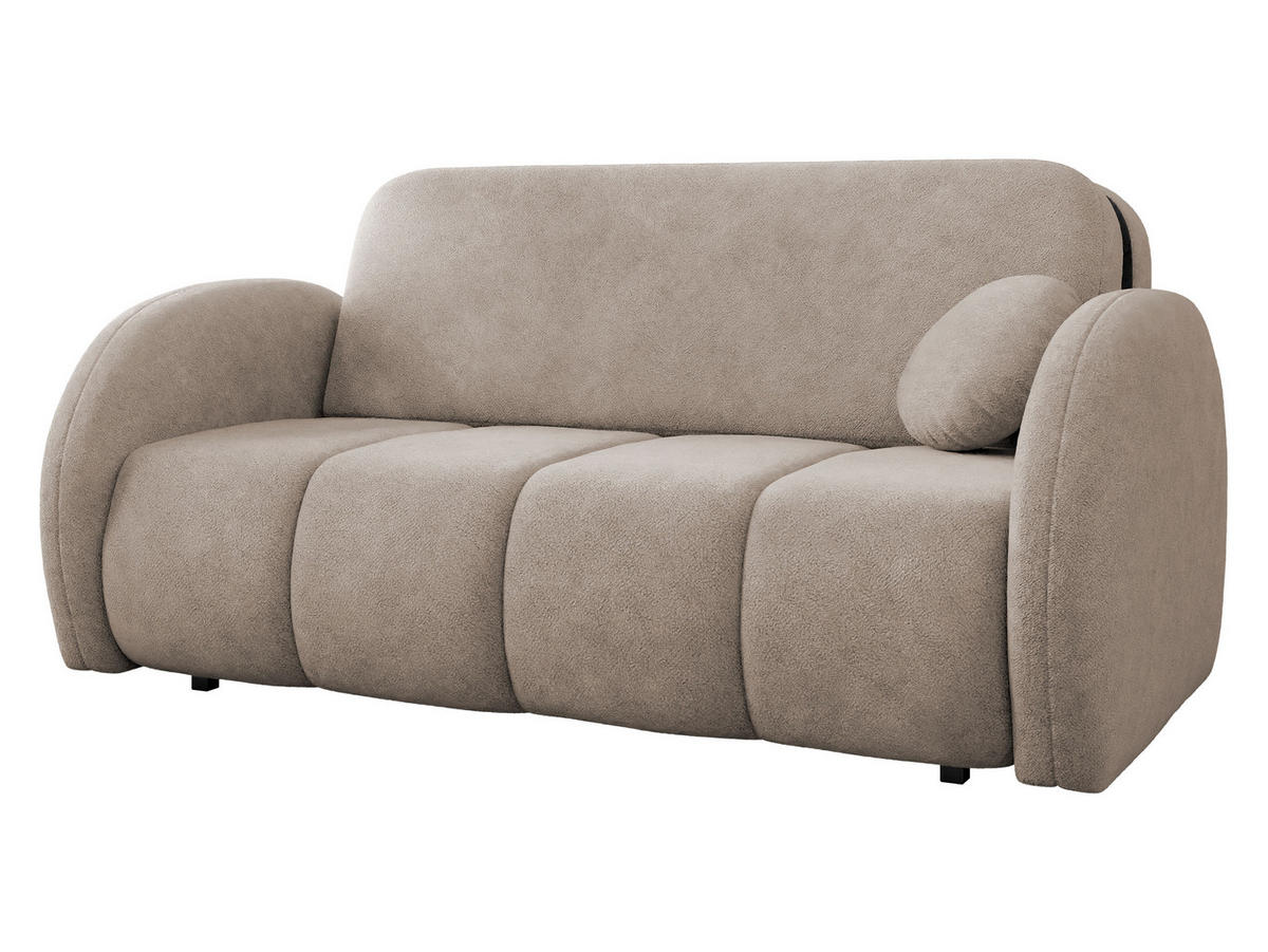 SCHLAFSOFA Viva Comfy IV - Schwarz/Naturfarben, Holz/Textil (172/85/103cm) - MIRJAN24