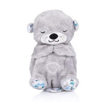 MUSIKSPIELZEUG Musik-Plüschtier Otter PILD0250 grau Polyester, Geräusche, Lichter, Lernspielzeug, Motorik, Einschlafhilfe - Grau, Textil (18/30/10cm) - Chipolino