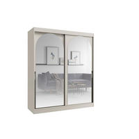 SCHIEBETÜRENSCHRANK MOSSA 180 / 215 / 65 cm in Kaschmir / Schwarz - Kaschmir/Schwarz, Holzwerkstoff (180/215/65cm) - Deine Möbel 24