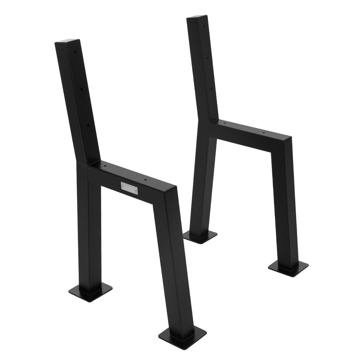 BANKBEINE - Schwarz, Metall (10/77.5/47cm) - ML-DESIGN