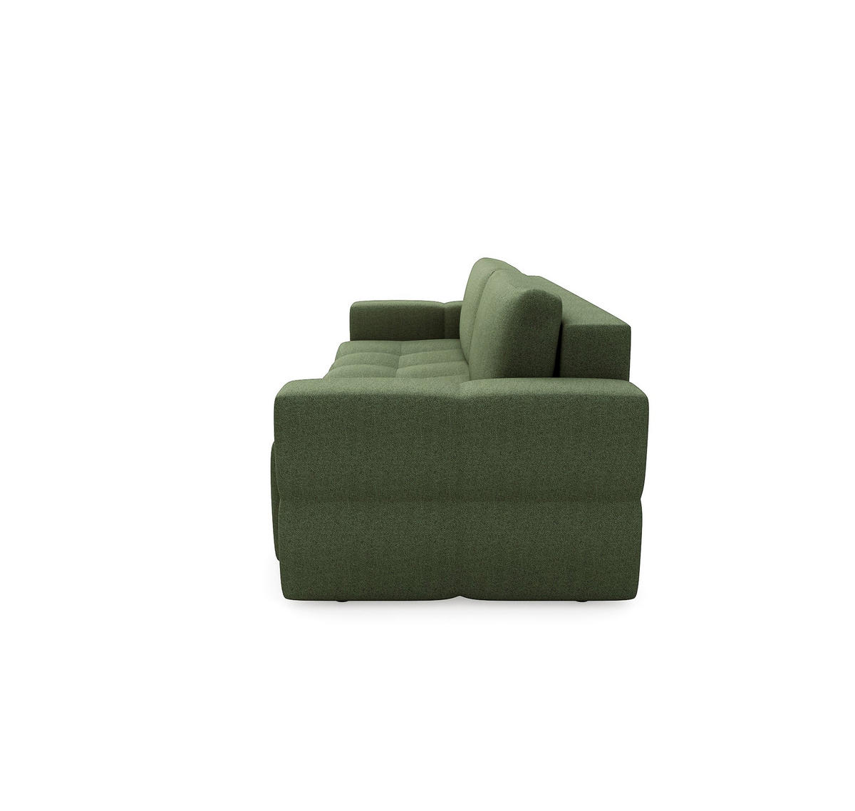 SCHLAFSOFA GERADE Rastergewebe Olivgrün 247.0 CENTIMETERScm - Olivgrün, Textil (247/90/102cm) - Sia Home