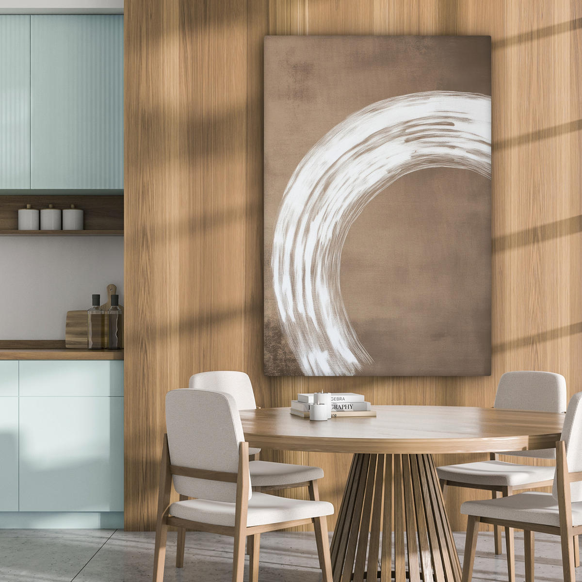 LEINWANDBILD Farbe - Braun - Japandi 80x120 cm - Kupferfarben, Textil (80/120cm) - MuchoWow