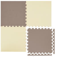 BODENSCHUTZMATTE, 50x50x2.5 cm, 4er Set, Beige/Braun - Beige, Kunststoff (50/50cm) - eyepower