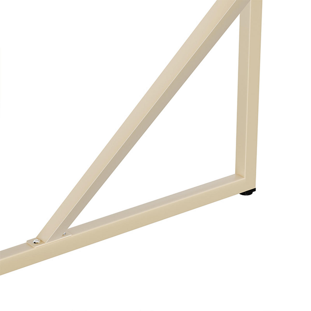 ESSTISCH, Ekru - Weiß, Metall (120/80/78cm) - Oviala