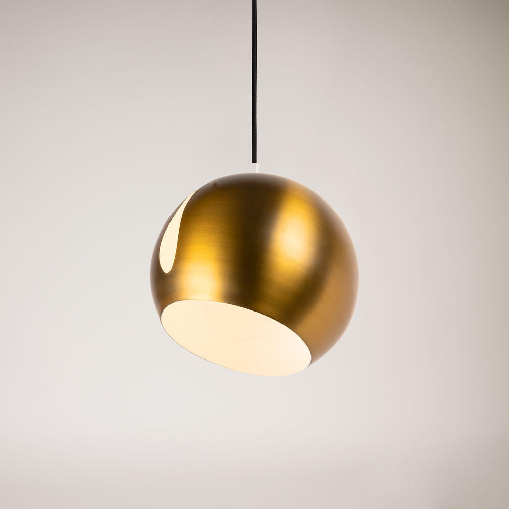 PENDELLEUCHTE Ball Gold Ø 30cm - Goldfarben, Metall (30/30/30cm) - s.luce