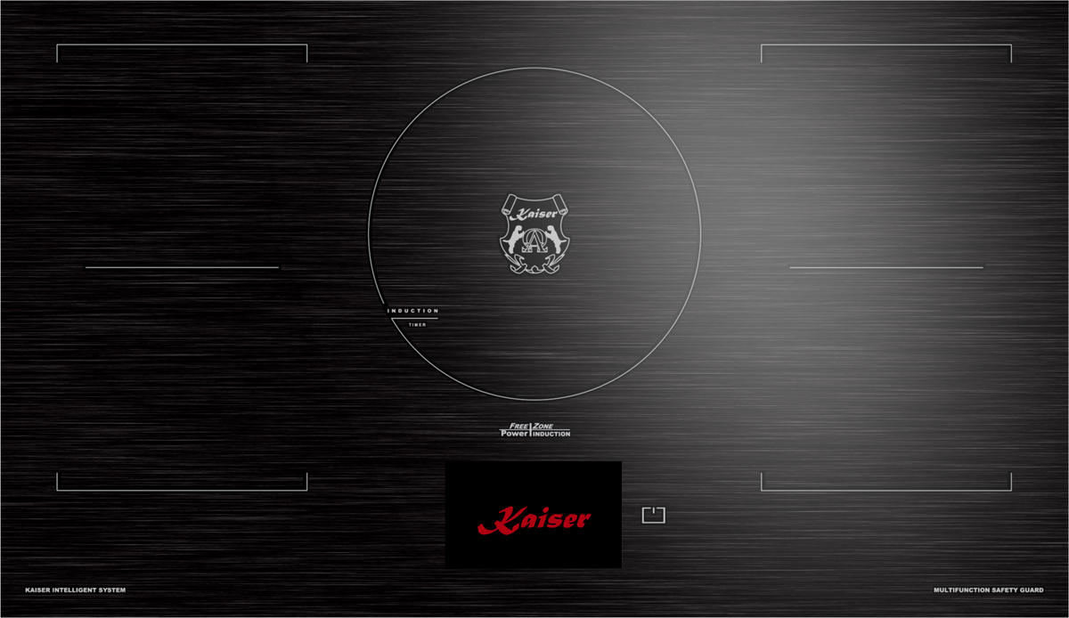 BACKOFEN-SET Elektro Einbau Backofen 60 cm Rot EH 6355 RotEm +KCT 9140 FI Induktionskochfeld 90 cm Schwarz - Rot, Metall (59.4/59.4/57.5cm) - Kaiser Küchengeräte