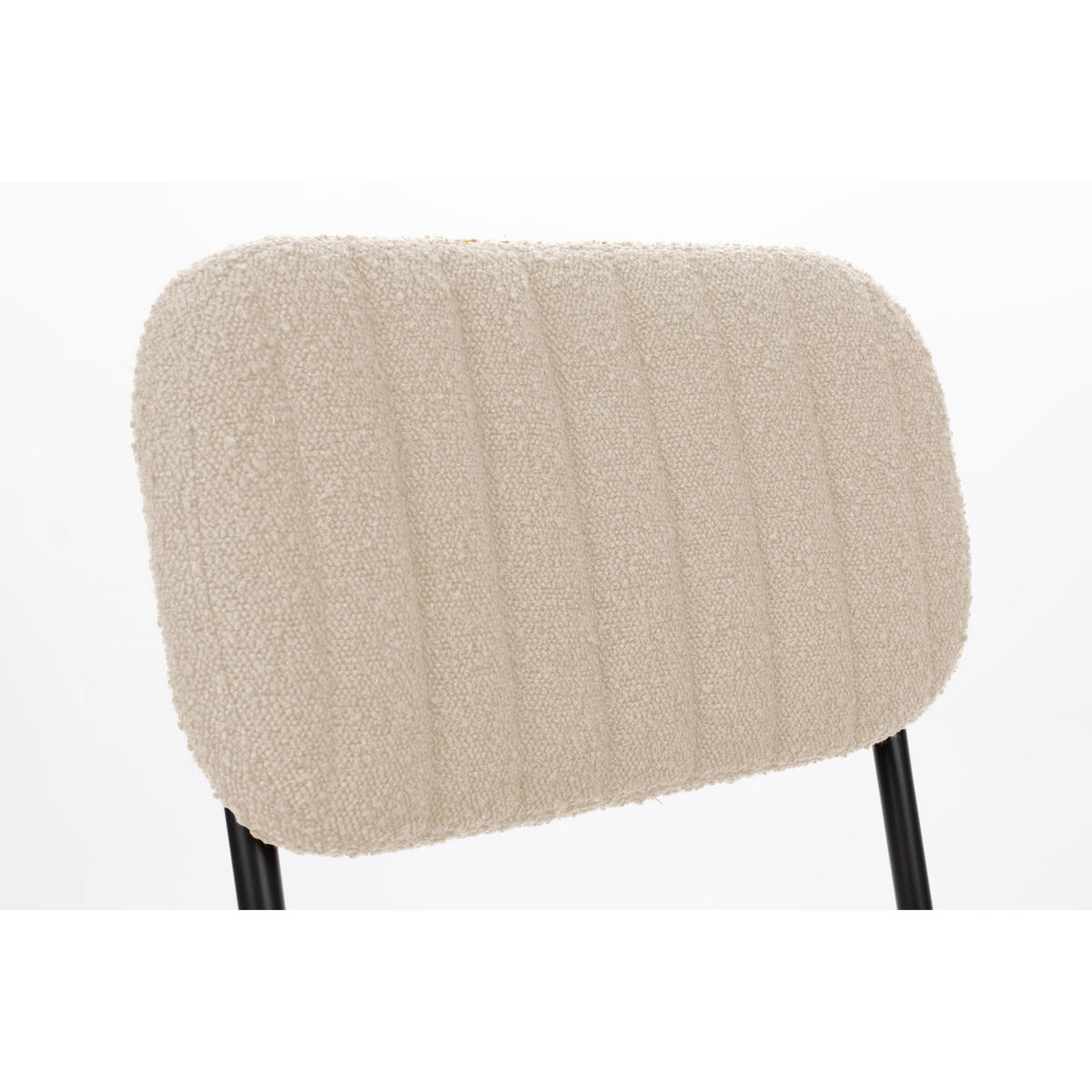 ESSZIMMERSTUHL Jake Esstischstuhl Bouclé Off-White / Weiß - Weiß, Holz (46/80/56cm) - Housecraft Living