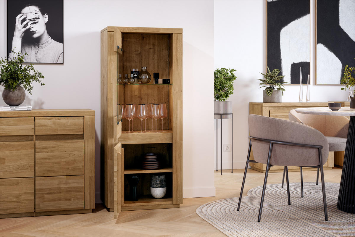 VITRINE Skagen - Eichefarben, Holz (60/144/34cm) - kiki design