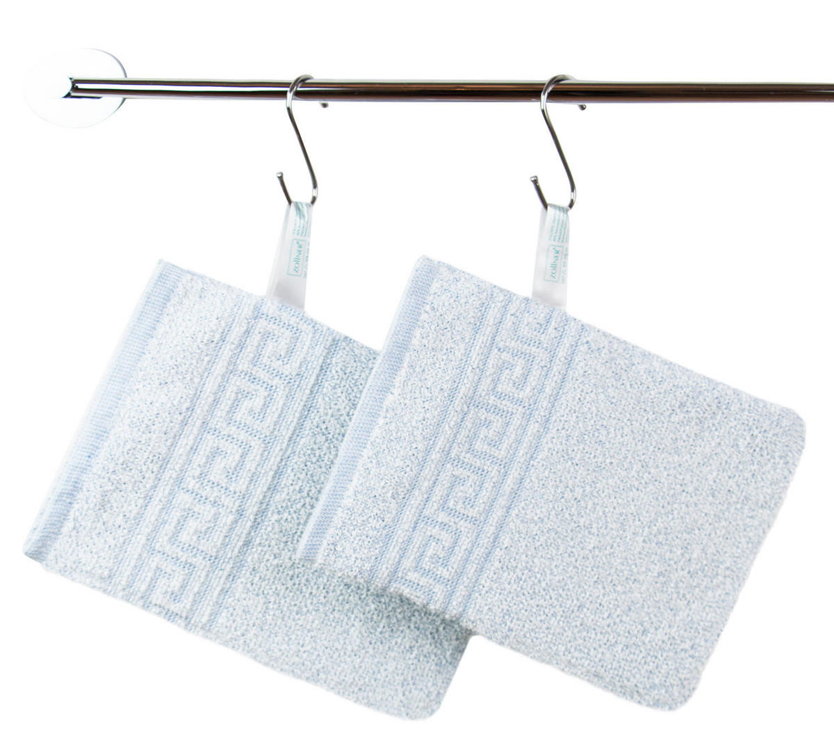 WASCHHANDSCHUH, 20er-Set, 16x22 cm, 80% Baumwolle, 20% Polyester, Blau - Blau, Naturmaterialien (16/22cm) - Zollner