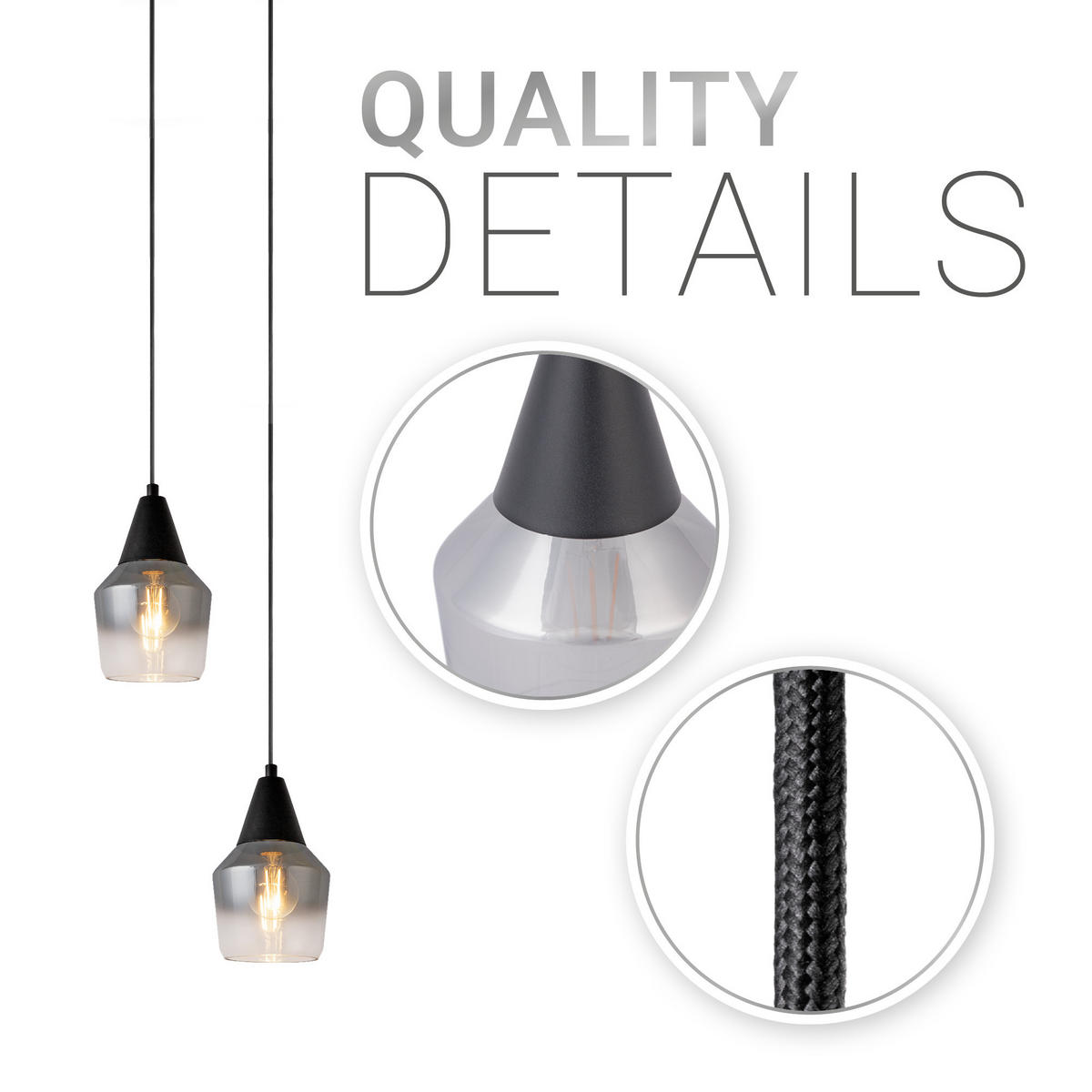 PENDELLEUCHTE Diana - Chromfarben/Schwarz, Metall (13.7/13.7/21.1cm) - Paco Home