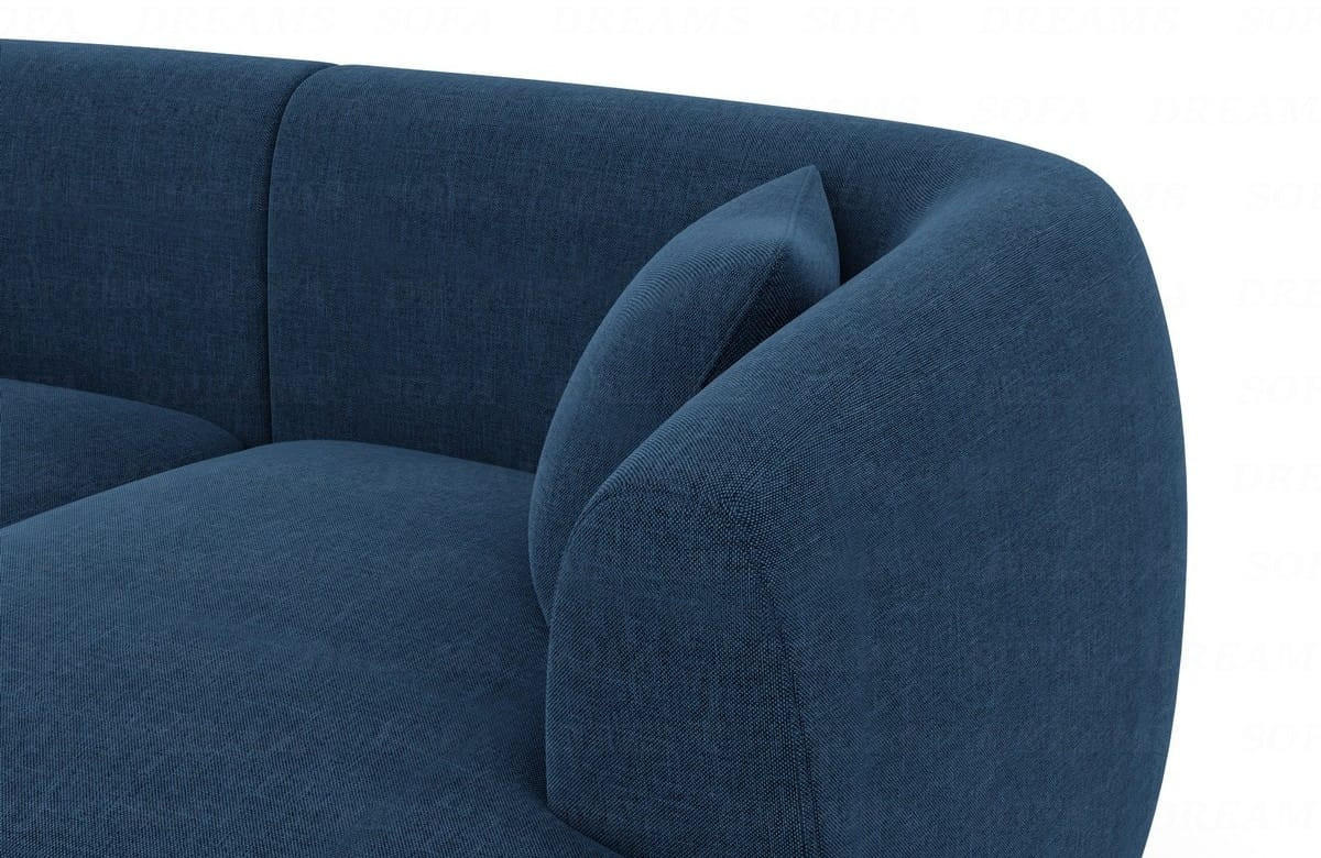 WOHNLANDSCHAFT Azura Blau Strukturstoff - Blau, Kunststoff (325/78/177cm)