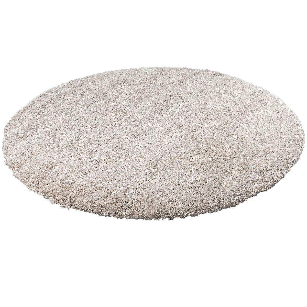 HOCHFLOR LANGFLOR SHAGGY TEPPICH LUXURY RUND - Champagner, Textil (120/120cm) - Pergamon