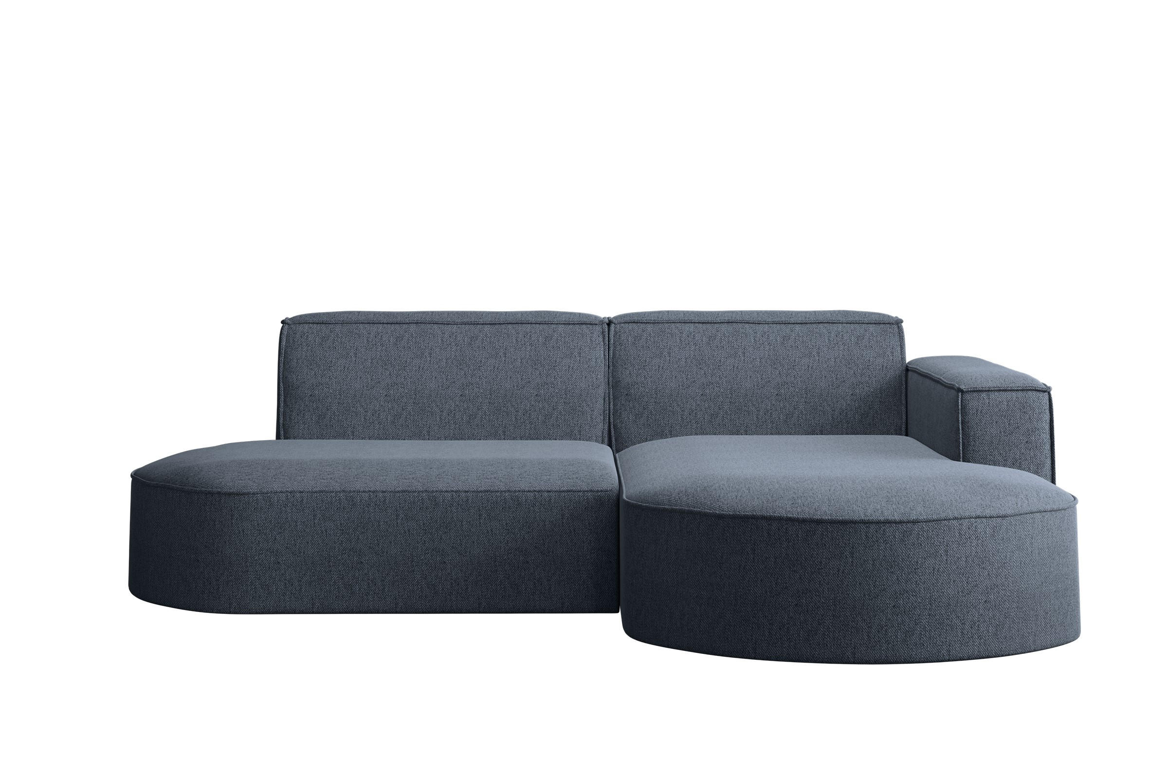 ECKSOFA MODENA L STUDIO Stoff Verita Marineblau Rechts - Dunkelblau, Holz (236/165cm) - Kaiser Möbel