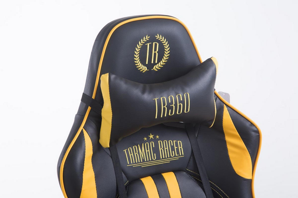 GAMINGSTUHL Limitless mit Fußablage, Schwarz/Gelb - Gelb, Textil/Metall (70/135/58cm) - TPFLiving