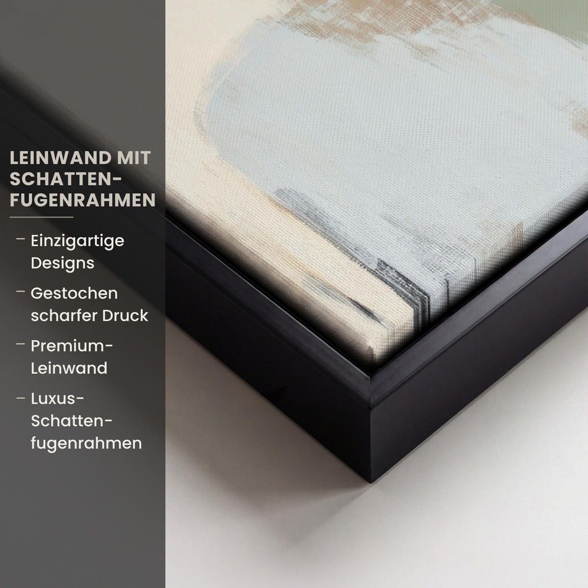 LEINWAND Bilder mit Rahmen - Farbe - Abstrakt - Farben - 50x70 - Currygelb, Textil (50/70cm) - MuchoWow