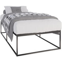 METALLBETT 105.5/205.5/46.5 cm Metall Schwarz - Schwarz, Metall (105.5/205.5cm) - CLP