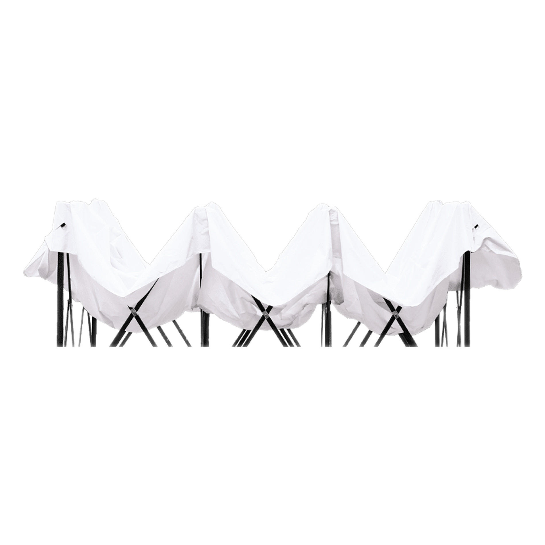 PAVILLONABDECKUNG Weiß 300/300/1 cm - Weiß, Kunststoff (300/1/300cm) - Mobili Rebecca