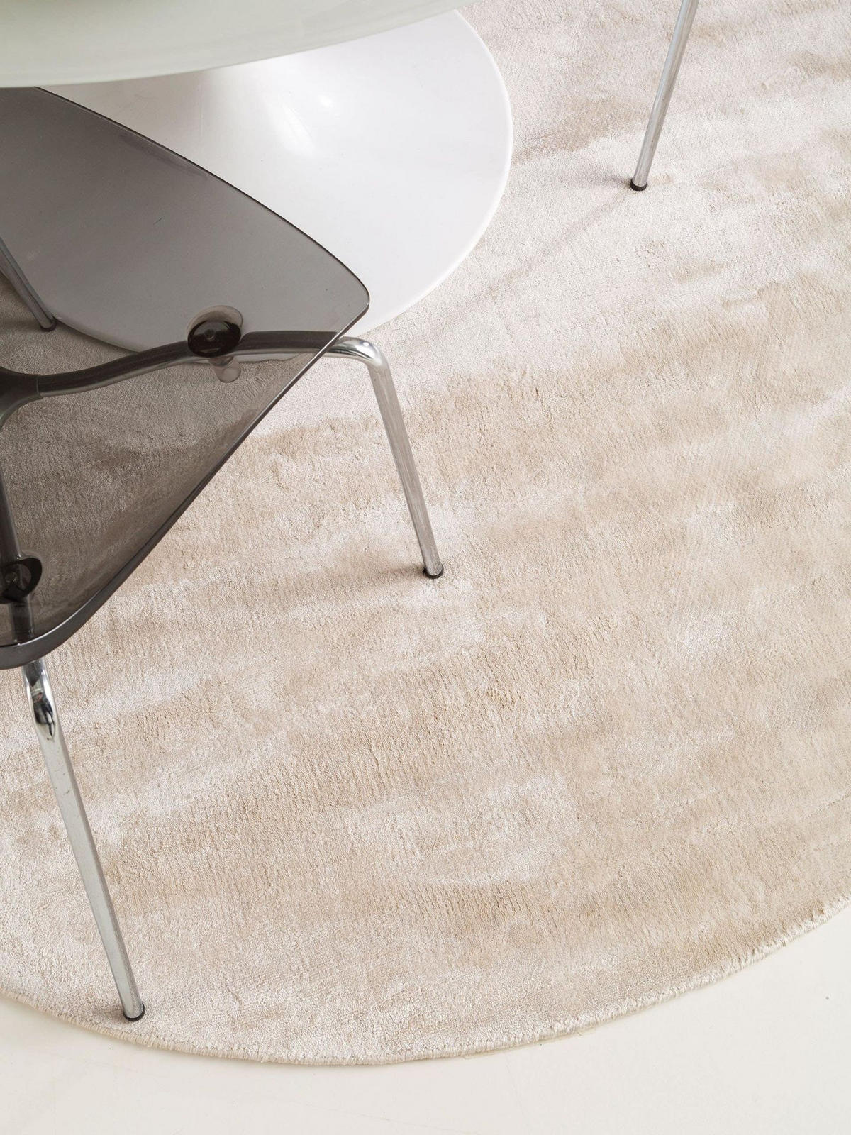 TEPPICH Viskoseteppich Nela Beige - Beige, Textil (120/1cm) - KUNSTLOFT