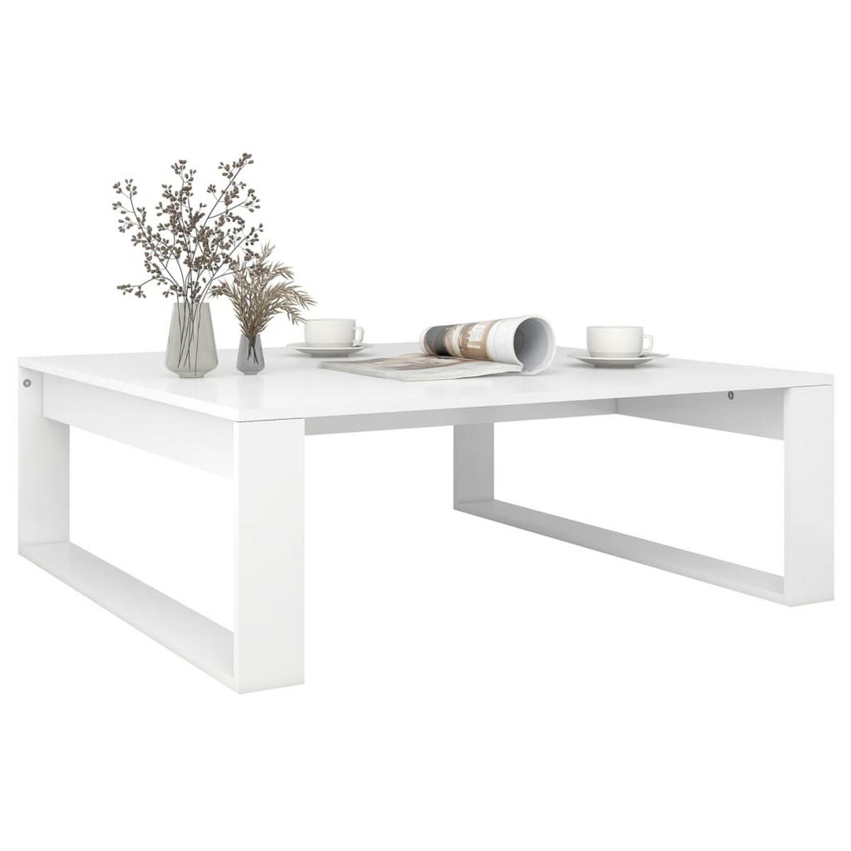 COUCHTISCH Weiß 100x100x35 cm Holzwerkstoff - Weiß, Holzwerkstoff (100/100/35cm) - furnicato