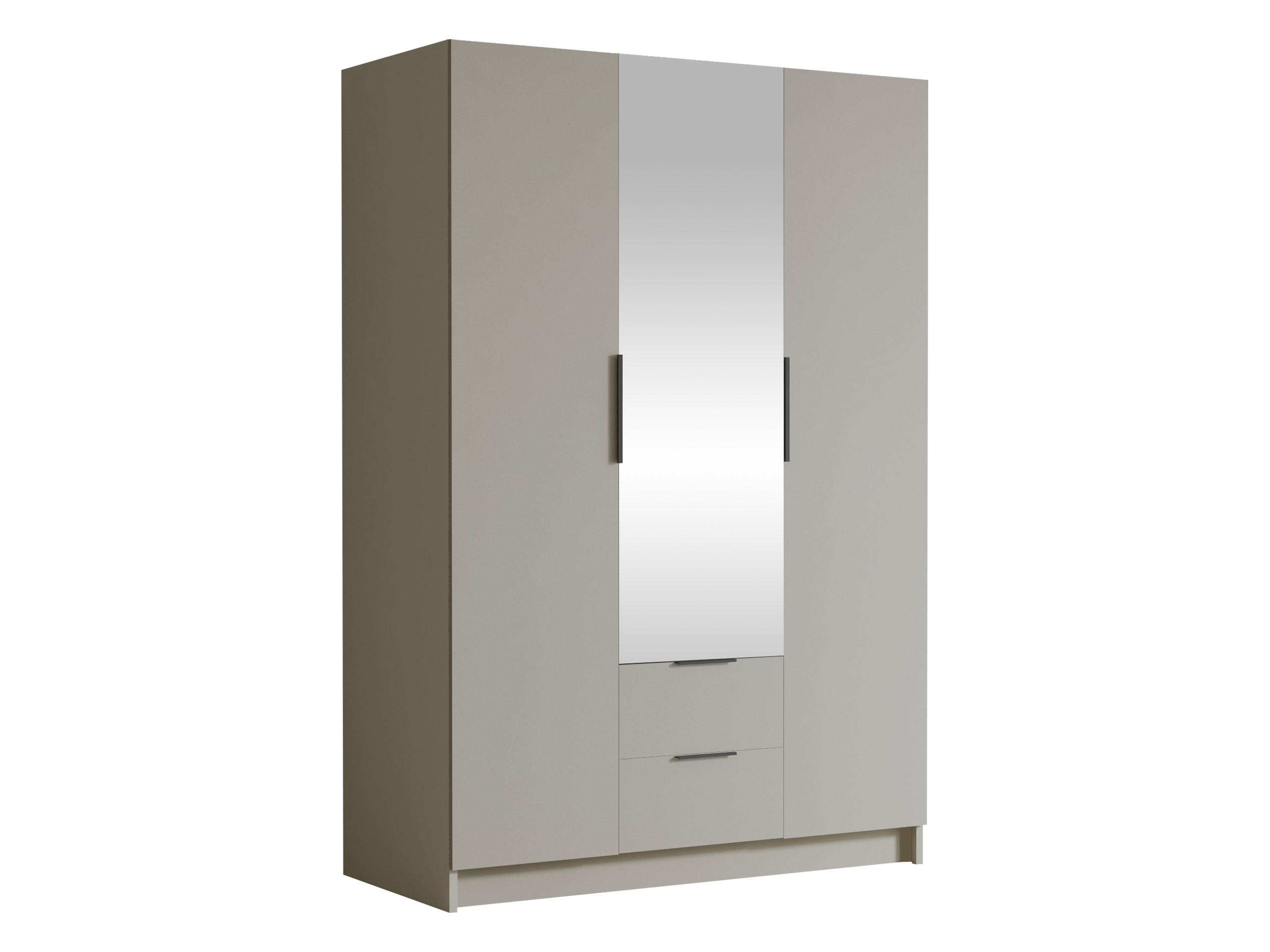 KLEIDERSCHRANK Calwi II - Kaschmir/Schwarz, Holzwerkstoff/Kunststoff (150/216/60cm) - MIRJAN24