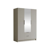 KLEIDERSCHRANK Calwi II - Kaschmir/Schwarz, Holzwerkstoff/Kunststoff (150/216/60cm) - MIRJAN24