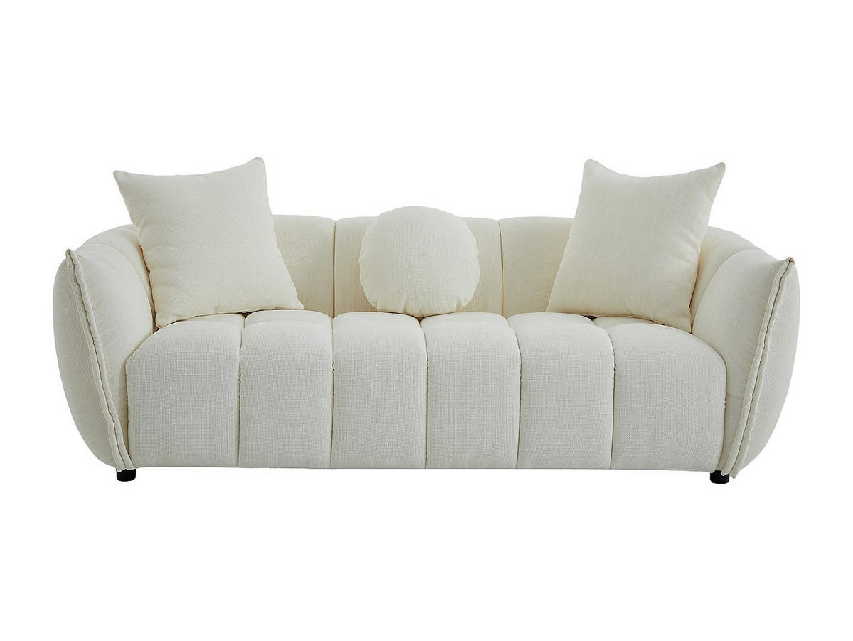 COUCHGARNITUR mit Sessel - 8 Personen - Stoff - Beige - GONOLON - Beige, Textil (107/68/98cm) - Vente-Unique